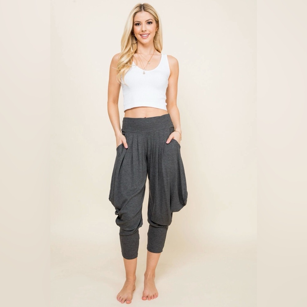 Grey Harem Lounge Pants for Women – Made in USA | Kooniez